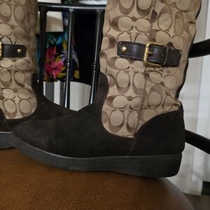 Women's Brown Patterned Boots